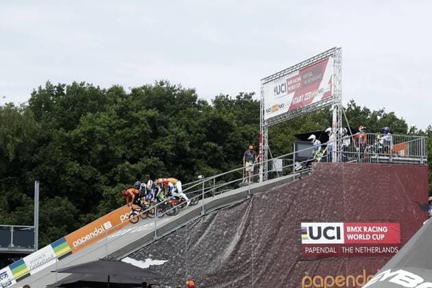 ARNHEM - Race start during the 12th edition of the BMX World Cup on June 22, 2025 in Arnhem. ANP BART STOUTJESDIJK xVIxANPxSportx xxANPxIVx 530294709 originalFilename: 530294709.jpg