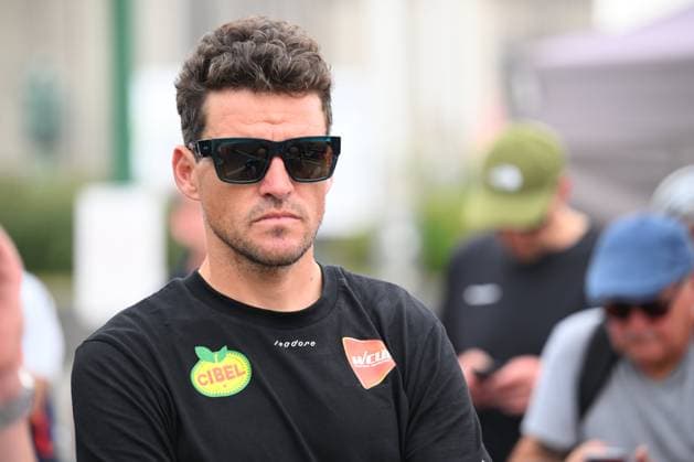 Baloise Belgium Tour 2025 Stage 5 BRUSSEL, BELGIUM - JUNE 22 : Van Avermaet Greg (BEL) former rider during stage 5 of the 94th edition of Baloise Tour of Belgium an UCI ProSeries 2.Pro cycling road race stage for Men Elite of 183.2 km with start in Brussel and finish in Brussel on June 22, 2025 in Brussel, Belgium, 22 06 2025 ( Motordriver Guy De Vuyst - Brussel Belgium  Copyright: xTomasxSiskx
