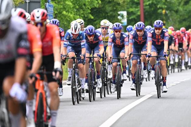 Baloise Belgium Tour 2025 Stage 5 BRUSSEL, BELGIUM - JUNE 22 : Team Picnic PostNL in the peloton during stage 5 of the 94th edition of Baloise Tour of Belgium an UCI ProSeries 2.Pro cycling road race stage for Men Elite of 183.2 km with start in Brussel and finish in Brussel on June 22, 2025 in Brussel, Belgium, 22 06 2025 ( Motordriver Guy De Vuyst - Brussel Belgium  Copyright: xTomasxSiskx