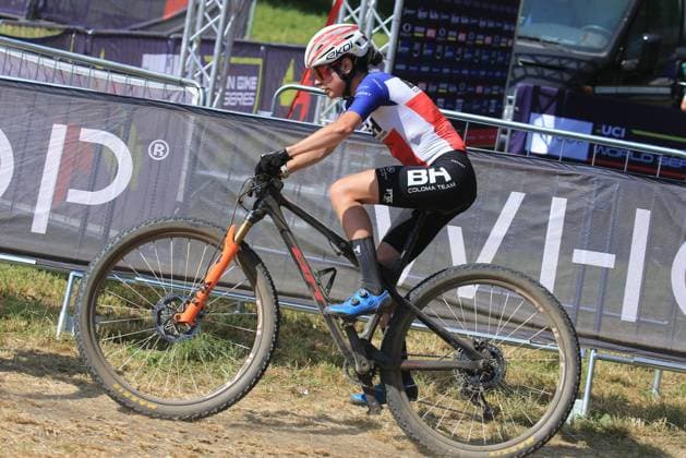 UCI MTB World Cup - XCO Pierre Teyssot MAXPPP ; UCI MTB World Cup - XCO. Commezzadura, Italy on June 22, 2025. Cross-Country Olympic Race, Women Under 23, Olivia Onesti (FRA) Pierre Teyssot Maxppp Commezzadura Trentino Italy  Copyright: xMAXPPPxPierrexTeyssotx PT1_4485 PT1_4485