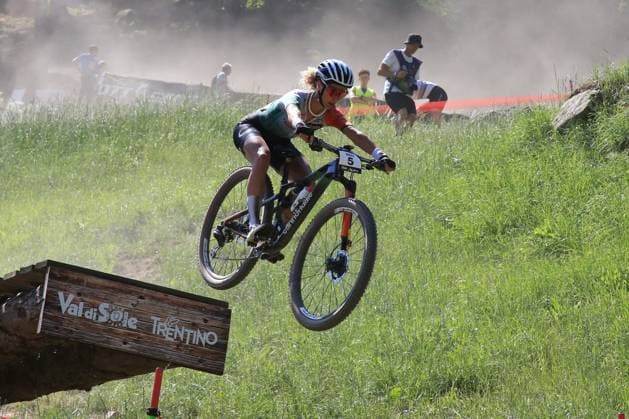 UCI MTB World Cup - XCO Pierre Teyssot MAXPPP ; UCI MTB World Cup - XCO. Commezzadura, Italy on June 22, 2025. Cross-Country Olympic Race, Women, Jolanda Neff (SUI) Pierre Teyssot Maxppp Commezzadura Trentino Italy  Copyright: xMAXPPPxPierrexTeyssotx PT1_4714 PT1_4714