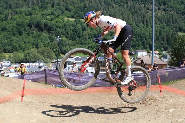 UCI MTB World Cup - XCO Pierre Teyssot MAXPPP ; UCI MTB World Cup - XCO. Commezzadura, Italy on June 22, 2025. Cross-Country Olympic Race, Women, Laura Stigger (AUT) Pierre Teyssot Maxppp Commezzadura Trentino Italy  Copyright: xMAXPPPxPierrexTeyssotx PT1_4753 PT1_4753