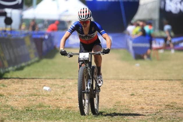 UCI MTB World Cup - XCO Pierre Teyssot MAXPPP ; UCI MTB World Cup - XCO. Commezzadura, Italy on June 22, 2025. Cross-Country Olympic Race, Women, Loana Lecomte (FRA) Pierre Teyssot Maxppp Commezzadura Trentino Italy  Copyright: xMAXPPPxPierrexTeyssotx PT1_5053 PT1_5053