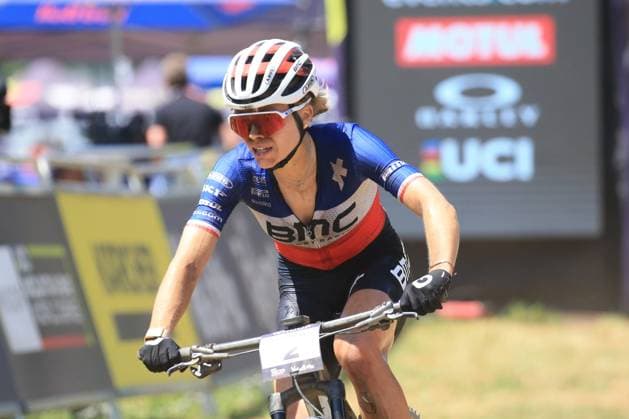 UCI MTB World Cup - XCO Pierre Teyssot MAXPPP ; UCI MTB World Cup - XCO. Commezzadura, Italy on June 22, 2025. Cross-Country Olympic Race, Women, Loana Lecomte (FRA) Pierre Teyssot Maxppp Commezzadura Trentino Italy  Copyright: xMAXPPPxPierrexTeyssotx PT1_5060 PT1_5060