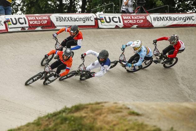 ARNHEM - Tim Goosens, Casper Pipers during the 12th edition of the BMX World Cup on June 22, 2025 in Arnhem. ANP BART STOUTJESDIJK xVIxANPxSportx xxANPxIVx 530299172 originalFilename: 530299172.jpg