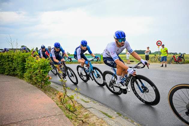 Baloise Belgium Tour 2025 Stage 5 BRUSSEL, BELGIUM - JUNE 22 : Kogut Oded (ISR) of Israel - Premier Tech in action during stage 5 of the 94th edition of Baloise Tour of Belgium an UCI ProSeries 2.Pro cycling road race stage for Men Elite of 183.2 km with start in Brussel and finish in Brussel on June 22, 2025 in Brussel, Belgium, 22 06 2025 ( Motordriver Guy De Vuyst - Brussel Belgium  Copyright: xTomasxSiskx