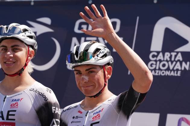 Pericas Capdevila Adria of Uae Team Emirates Gen-Z during the stage 8 of the Giro Next Gen 2025, from Pinerolo (To) to Pinerolo (To), 147 km, Italy - Sunday, June 22, 2025. - cycling.  Copyright: xGianxMattiaxD Alberto LaPressex
