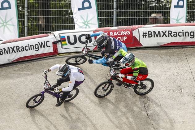 ARNHEM - Junior men in action during the 12th edition of the BMX World Cup on June 22, 2025 in Arnhem. ANP BART STOUTJESDIJK xVIxANPxSportx xxANPxIVx 530300592 originalFilename: 530300592.jpg