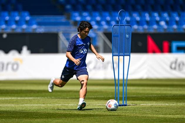 Yosuke Furukawa SV Darmstadt 98 on the ball, GER, training kick-off, SV Darmstadt 98 football, 2 Bundesliga, 2025 2026 season, 22 06 2025 GER, training kick-off, SV Darmstadt 98 football, 2 Bundesliga, 2025 2026 season, 22 06 2025 Darmstadt Copyright: xEibner-Pressefoto FlorianxWiegandx EP_FWD