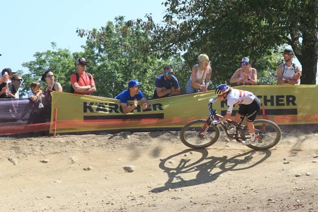 22nd June 2025, Val di Sole, Trentino, Italy; UCI Mountain Bike World Cup, Day 3; Laura Stigger (AUT) in the womens U-23 competition  ActionPlus12804117 PierrexTeyssot