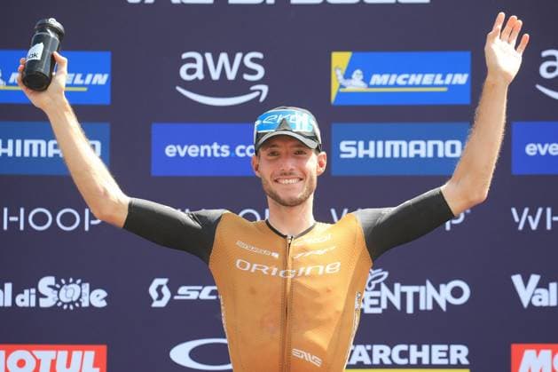 UCI MTB World Cup - XCO Pierre Teyssot MAXPPP ; UCI MTB World Cup - XCO. Commezzadura, Italy on June 22, 2025. Cross-Country Olympic Race, Men, Mathis Azzaro (FRA) Pierre Teyssot Maxppp Commezzadura Trentino Italy  Copyright: xMAXPPPxPierrexTeyssotx PT1_5710 PT1_5710