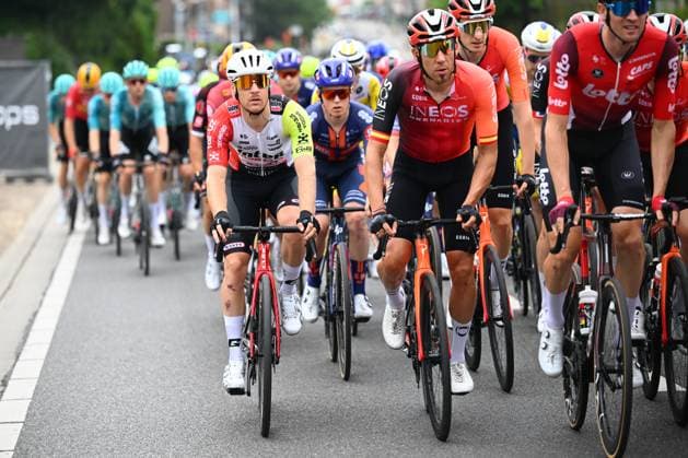 Baloise Belgium Tour 2025 Stage 5 BRUSSEL, BELGIUM - JUNE 22 : Rider of Intermarche - Wanty in action during stage 5 of the 94th edition of Baloise Tour of Belgium an UCI ProSeries 2.Pro cycling road race stage for Men Elite of 183.2 km with start in Brussel and finish in Brussel on June 22, 2025 in Brussel, Belgium, 22 06 2025 ( Motordriver Guy De Vuyst - Brussel Belgium  Copyright: xTomasxSiskx