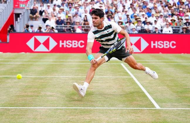 Carlos Alcaraz in action during the Final Queen s Club Championships, Day 14, Queen s Club, West Kensington, London, UK - 22 Jun 2025  Copyright: xJavierxGarcia Shutterstockx 15366611f