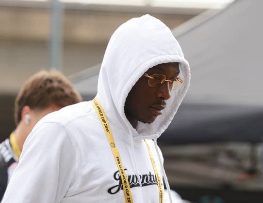 Philadelphia, USA, 22nd June 2025. Timothy Weah of Juventus arriving before the Juventus vs Wydad AC FIFA Club World Cup match at Lincoln Financial Field, Philadelphia. Picture credit should read: Jonathan Moscrop Sportimage EDITORIAL USE ONLY. No use with unauthorised audio, video, data, fixture lists, club league logos or live services. Online in-match use limited to 120 images, no video emulation. No use in betting, games or single club league player publications. SPI_024_JM_Juventus_Wydad SPI-3979-0024