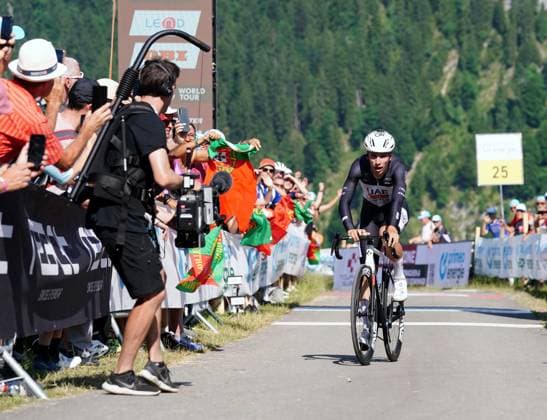 22 06 2025 Tour de Suisse 2025 Individual time trial Beckenried Stockhuette Picture Joao Almeida POR Team UAE Emirates Winner of the Tour de Suisse Action Single picture