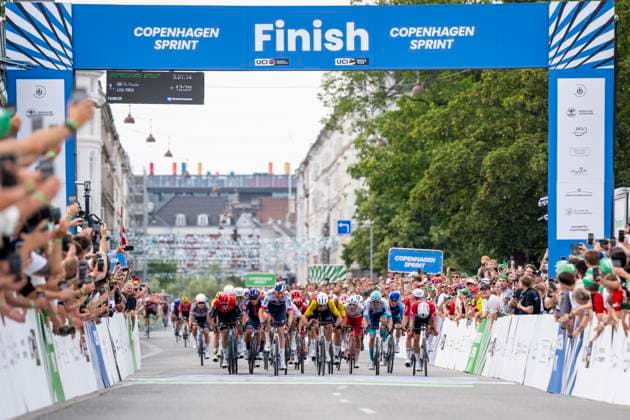 Cycling World Tour Race Copenhagen Sprint Jordi Meeus Red Bull Bora Hansgrohe wins the men s World Tour race Copenhagen Sprint followed by Alexis Renard Cofidis and Emilien Jeanniere Totalenergies at the finish line in Copenhagen on Sunday, June 22, 2025 Photo Ida Marie Odgaard Ritzau Scanpix , Stroelille Denmark  Copyright: RitzauxScanpix IdaxMariexOdgaardx spdk20250622-165414-L