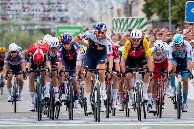 Cycling World Tour Race Copenhagen Sprint Jordi Meeus Red Bull Bora Hansgrohe wins the men s World Tour race Copenhagen Sprint followed by Alexis Renard Cofidis and Emilien Jeanniere Totalenergies at the finish line in Copenhagen on Sunday, June 22, 2025 Photo Ida Marie Odgaard Ritzau Scanpix , Stroelille Denmark  Copyright: RitzauxScanpix IdaxMariexOdgaardx spdk20250622-165419-L