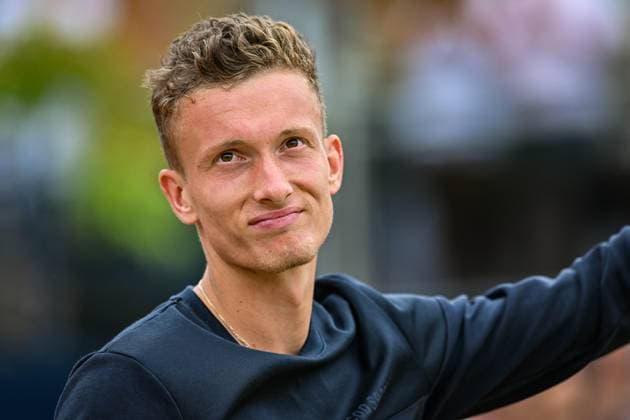 22nd June 2025; HSBC Championships, Queens Club, West Kensington, London, England: HSBC Mens Championships Queens Club, Day 7; Jiri Lehecka (CZE) after losing in the final to Carlos Alcaraz (ESP)  ActionPlus12804278 GodfreyxPitt