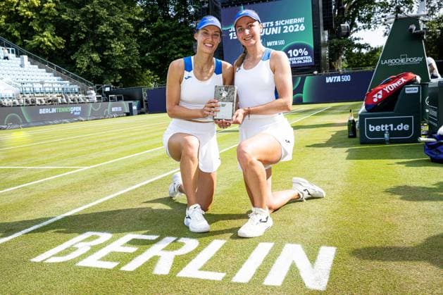 The winners in doubles 2025 Olivia NICHOLLS GBR and Tereza MIHALIKOVA SVK, Berlin Tennis Open by HYLO 2025, Berlin, LTTC Rot Weiß , 22 06 2025, Copyright: xClaudioxGärtnerx