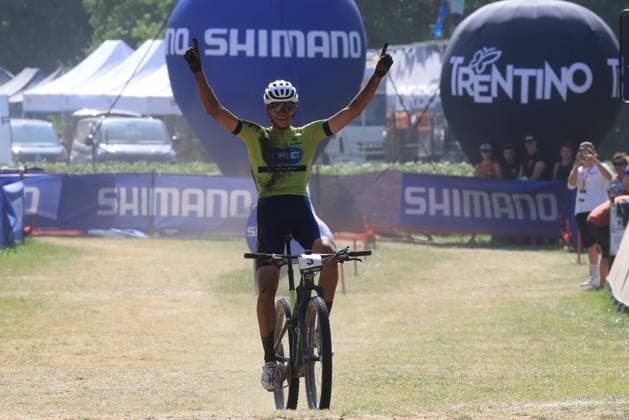 22nd June 2025, Val di Sole, Trentino, Italy; UCI Mountain Bike World Cup, Day 3; Rens Teunissen Van Manen (NED) wins the race  ActionPlus12804491 PierrexTeyssot