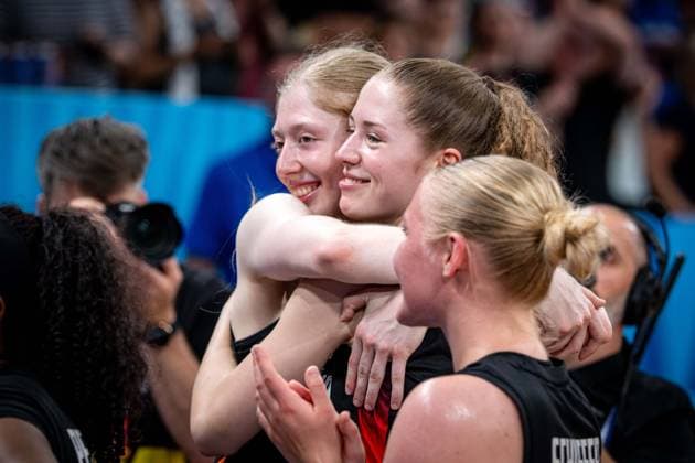 Basketball Hamburg 20 06 2025 FIBA Women™s Eurobasket 2025 Preliminary Round Group D Great Britain GBR Germany GER Hilke Feldrappe Germany, No 05 Frida Bühner Germany, No 20 Jubel