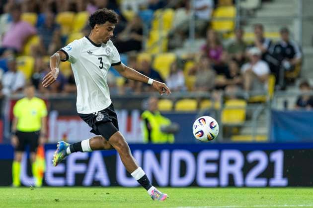 UEFA U21 European Championship, quarter-final Germany Italy 22 06 2025 Nathaniel Brown Germany, 3 in the UEFA U21 European Championship quarter-final match Germany Italy, on 22 06 2025, DAC Arena, Dunajska Streda, Slovakia Copyright: xBEAUTIFULxSPORTS Meuselx