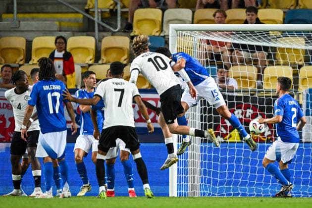 DUNAJSKA STREDA - Nick Woltemade of Germany U21, U 21 scores the 1-1 at the DAC Arena during the quarterfinal European Under-21 Championship game between Germany and Italy. ANP Hollandse Hoogte SOC 2025 xVIxANPxSportx xGerritxvanxKeulenxIVx 530322738 originalFilename: 530322738.jpg