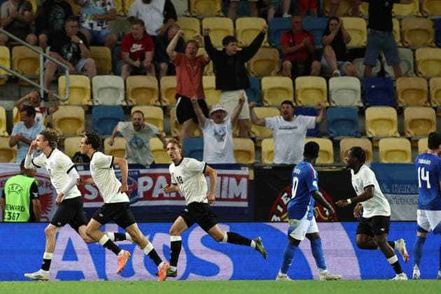 Mf Dunajska 22 06 2025 - Europeo U21, U 21 2025 Germania-Italia foto Michele Finessi Image nella foto: esultanza gol Nick Woltemade 