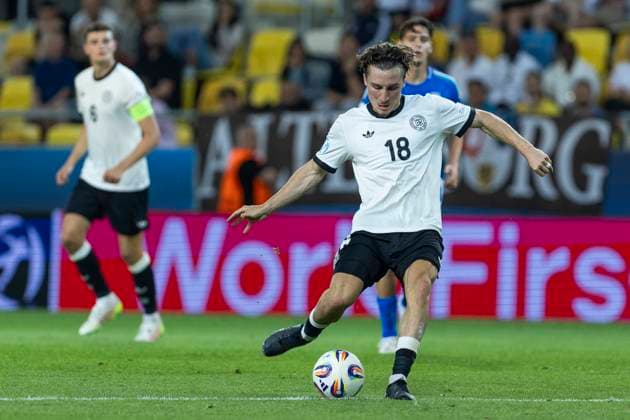 UEFA U21 European Championship, quarterfinal Germany Italy 22 06 2025 Rocco Reitz Germany, 18 at the UEFA U21 European Championship in the quarterfinal match Germany Italy, on 22 06 2025, DAC Arena, Dunajska Streda, Slovakia Copyright: xBEAUTIFULxSPORTS Meuselx