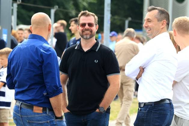 DEU, DFL, 2 FBL Hertha BSC, Training, 23 06 2025, Sportforum, Berlin, DEU, DFL, 2 FBL Hertha BSC, Training, im Bild Praesident Fabian Drescher Hertha BSC Berlin , Ralf Huschen Hertha Geschaeftsleitung DFL regulations prohibit any use of Photographs as image sequences and or quasi video nordphotoxGmbHx xEngler nph00076