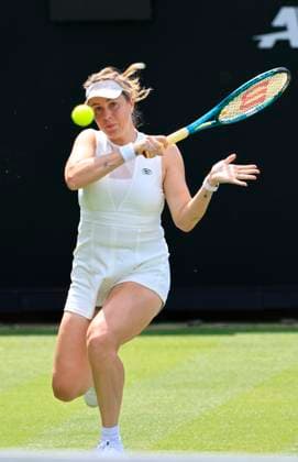 23rd June 2025; Devonshire Park, Eastbourne, East Sussex, England; Lexus International Eastbourne, Day 1; Anastasia Pavlyuchenkova plays a forehand shot against Viktoriya Tomova (BUL)  ActionPlus12804652 HongboxChen