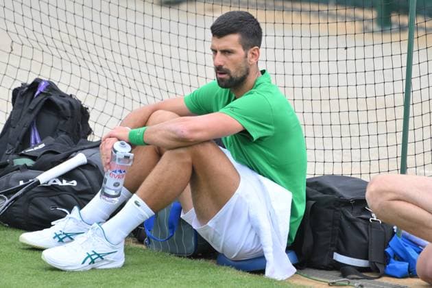 Ahead of Wimbledon Tennis Championships LONDON, UNITED KINGDOM - JUNE 23: Serbian tennis player Novak Djokovic is seen as he attends the grass practice courts ahead of the Wimbledon tennis championships held at the All England Lawn Tennis and Croquet Club in London, United Kingdom on June 23, 2025. Ray Tang Anadolu London United Kingdom. Editorial use only. Please get in touch for any other usage.  Copyright: x2025xAnadoluxRayxTangx