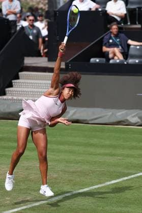 Bad Homburg on 23 06 2025 Tennis Womens Tournament WTA 500 Bad Homburg Open powered by Solarwatt 2025 Match Naomi Osaka JPN vs Olga Danilovic SER v l , Naomi Osaka JPN makes a serve Copyright: JoaquimxFerreira