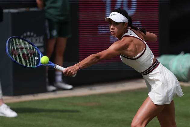 Bad Homburg on 23 06 2025 Womens Tennis Tournament WTA 500 Bad Homburg Open powered by Solarwatt 2025 Match Naomi Osaka JPN vs Olga Danilovic SER v l , Olga Danilovic SER plays a backhand Copyright: JoaquimxFerreira
