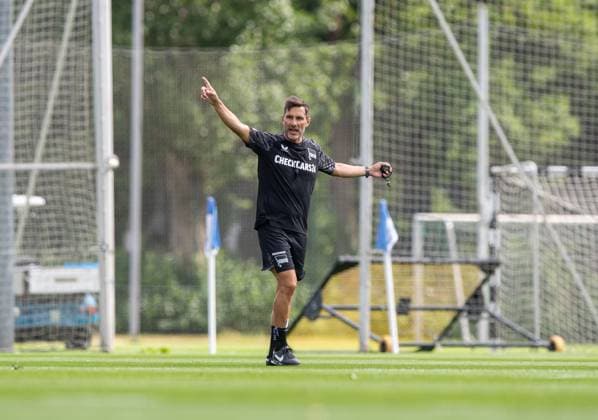 Soccer, Men, Season 2025 26, 2 Bundesliga, Hertha BSC, Training kick-off, Coach Stefan Leitl Hertha BSC , 23 06 2025, Copyright: xSebastianxRäppold MatthiasxKochx