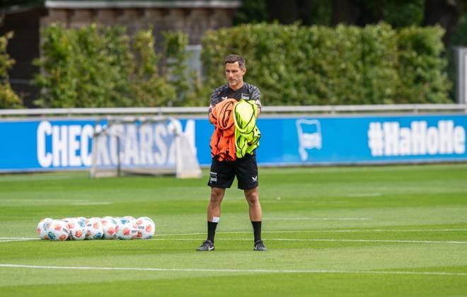 Soccer, Men, Season 2025 26, 2 Bundesliga, Hertha BSC, Training kick-off, Coach Stefan Leitl Hertha BSC , 23 06 2025, Copyright: xSebastianxRäppold MatthiasxKochx