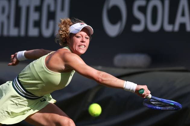 Bad Homburg on 23 06 2025 Womens Tennis Tournament WTA 500 Bad Homburg Open powered by Solarwatt 2025 Match Victoria Azarenka vs Laura Siegemund GER v l , Laura Siegemund GER plays the ball, focused , concentrated Copyright: JoaquimxFerreira