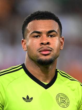 DUNAJSKA STREDA - Germany U21, U 21 goalkeeper Noah Atubolu at the DAC Arena during the quarterfinal European Under-21 Championship game between Germany and Italy. ANP Hollandse Hoogte SOC 2025 xVIxANPxSportx xGerritxvanxKeulenxIVx 530384764 originalFilename: 530384764.jpg