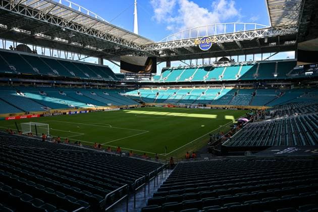 FIFA Club World Cup; Inter Miami CF - Palmeiras Sao Paulo; 23.06.2025 Ein Blick in das Hard Rock Stadium von Miami - Florida Symbolbild Stadionfoto Stadionbild Stadion Arena FIFA Club World Cup: Inter Miami CF - Palmeiras Sao Paulo, Hard Rock Stadium am 23.06.2025 NOT FOR SALE IN USA *** FIFA Club World Cup Inter Miami CF Palmeiras Sao Paulo 23 06 2025 A view into the Hard Rock Stadium of Miami Florida symbolic picture stadium picture stadium picture stadium arena FIFA Club World Cup Inter Miami CF Palmeiras Sao Paulo, Hard Rock Stadium on 23 06 2025 NOT FOR SALE IN USA Copyright: xBEAUTIFULxSPORTS Goldbergx