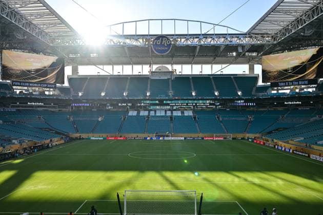 FIFA Club World Cup; Inter Miami CF - Palmeiras Sao Paulo; 23.06.2025 Ein Blick in das Hard Rock Stadium von Miami - Florida Symbolbild Stadionfoto Stadionbild Stadion Arena FIFA Club World Cup: Inter Miami CF - Palmeiras Sao Paulo, Hard Rock Stadium am 23.06.2025 NOT FOR SALE IN USA *** FIFA Club World Cup Inter Miami CF Palmeiras Sao Paulo 23 06 2025 A view into the Hard Rock Stadium of Miami Florida symbolic picture stadium picture stadium picture stadium arena FIFA Club World Cup Inter Miami CF Palmeiras Sao Paulo, Hard Rock Stadium on 23 06 2025 NOT FOR SALE IN USA Copyright: xBEAUTIFULxSPORTS Goldbergx