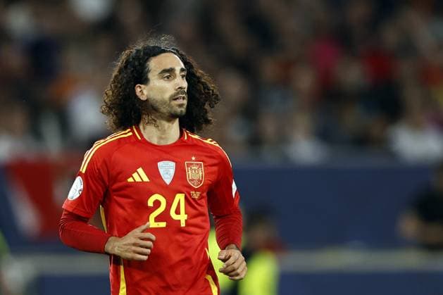 STUTTGART - Marc Cucurella of Spain during the UEFA Nations League semifinal match Spain v. France at the Stuttgart Arena on June 5, 2025 in Stuttgart, Germany. ANP Hollandse Hoogte MAURICE VAN STEEN UEFA Nations League 2025 Semi-final 2024 25 xVIxANPxSportx xMauricexvanxSteenxIVx 530434172 originalFilename: 530434172.jpg