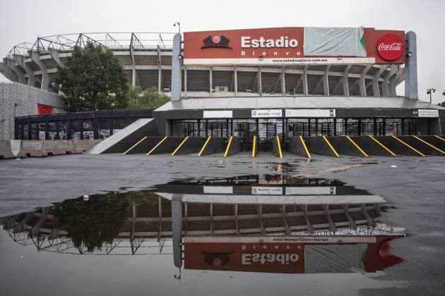 Fußball, Bauarbeiten im Aztekenstadion in Mexiko-Stadt Renovation works of the Azteca Stadium venue for the opening match of the FIFA World Cup, WM, Weltmeisterschaft, Fussball 2026 MEXICO CITY, MEXICO - JUNE 24: A general view of the Azteca Stadium during the renovation works ahead of the 2026 FIFA World Cup, in Mexico City, Mexico on June 24, 2025. Mexico City s iconic Azteca Stadium which hosted the 1970 and 1986 World Cup finals is expected to reopen in March next year and it will be the venue for the opening match of the FIFA World Cup 2026. The transformation of the stadium will include a hybrid field, new changing rooms, hospitality zones and new seats, among others. Daniel Cardenas Anadolu Mexico City Mexico. Editorial use only. Please get in touch for any other usage.  Copyright: x2025xAnadoluxDanielxCardenasx