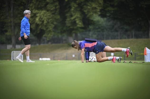 SGS Essen training kick-off FOR EDITORIAL PURPOSES ONLY EDITORIAL USE ONLY p SGS Essen players during training on Tuesday, June 24, 2025 at the sports facility at Raumerstraße in Essen Germany NRW Essen Copyright SocratesxTassos Copyright: SocratesxTassos doc818ak03dqs611jo5o8ir ,EDITORIAL USE ONLY Copyright: SocratesxTassos