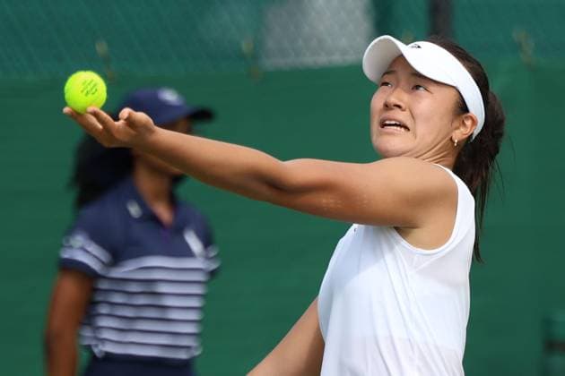 TENIS WIMBLEDON 2025 LONDYN 240625 N Z JAPONKA SAYAKA ISHII MARCIN CHOLEWINSKI NEWSPIX.PL TENNIS WIMBLEDON 2025 LONDON 24062025 SAYAKA ISHII OF JAPAN IN THE FIRST ROUND OF QUALIFICATION NEWSPIX.PL --- newspix.pl 