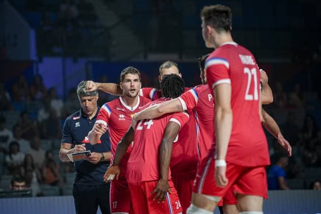 Volleyball - FIVB Men s Volleyball Nations League - Ukraine - France - 25.06.2025 Clevenot, Andrea Giani Bulgaria Copyright: xYulianxTodorovx
