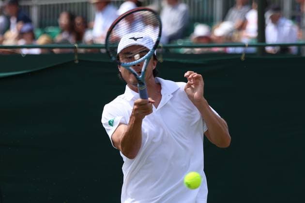 TENIS WIMBLEDON 2025 LONDYN 250625 N Z JAPONCZYK TARO DANIEL W DRUGIEJ RUNDZIE KWALIFIKACJI MARCIN CHOLEWINSKI NEWSPIX.PL TENNIS WIMBLEDON 2025 LONDON 25062025 TARO DANIEL OF JAPAN IN THE SECOND ROUND OF QUALIFICATION NEWSPIX.PL --- newspix.pl 