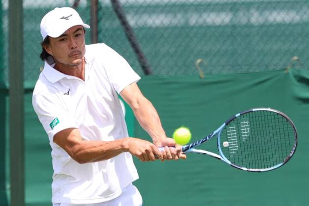 TENIS WIMBLEDON 2025 LONDYN 250625 N Z JAPONCZYK TARO DANIEL W DRUGIEJ RUNDZIE KWALIFIKACJI MARCIN CHOLEWINSKI NEWSPIX.PL TENNIS WIMBLEDON 2025 LONDON 25062025 TARO DANIEL OF JAPAN IN THE SECOND ROUND OF QUALIFICATION NEWSPIX.PL --- newspix.pl 