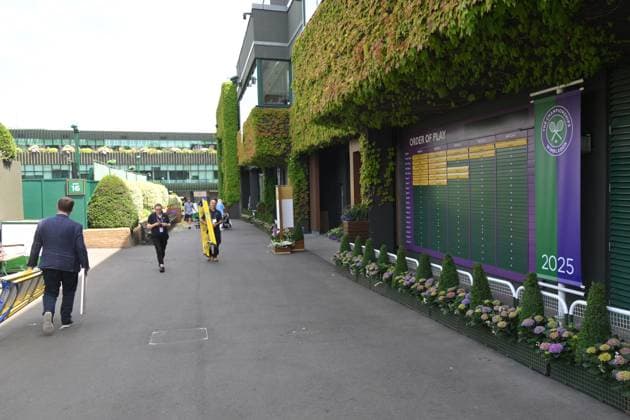 Wimbledon Tennis Championships - Practice Day LONDON, UNITED KINGDOM - JUNE 25: Preparations continue ahead of the Wimbledon tennis championships at All England, All England Lawn Tennis and Croquet Club in London, United Kingdom on June 25, 2025. Ray Tang Anadolu London United Kingdom. Editorial use only. Please get in touch for any other usage.  Copyright: x2025xAnadoluxRayxTangx