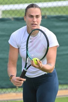 Wimbledon Tennis Championships - Practice Day LONDON, UNITED KINGDOM - JUNE 25: Tennis player Aryna Sabalenka practices on the grass courts ahead of the Wimbledon tennis championships held at the All England, All England Lawn Tennis and Croquet Club in London, United Kingdom on June 25, 2025. Ray Tang Anadolu London United Kingdom. Editorial use only. Please get in touch for any other usage.  Copyright: x2025xAnadoluxRayxTangx