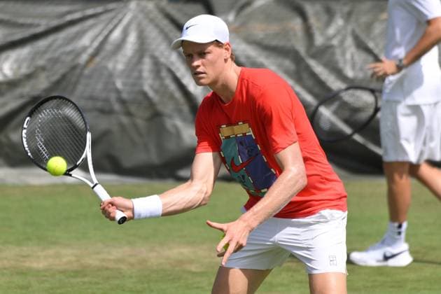 Wimbledon Tennis Championships - Practice Day LONDON, UNITED KINGDOM - JUNE 25: Italian tennis player Janick Sinner plays on the grass practice courts ahead of the Wimbledon tennis championships held at the All England, All England Lawn Tennis and Croquet Club in London, United Kingdom on June 25, 2025. Ray Tang Anadolu London United Kingdom. Editorial use only. Please get in touch for any other usage.  Copyright: x2025xAnadoluxRayxTangx